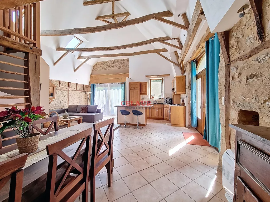 Stone building complex with swimming pool