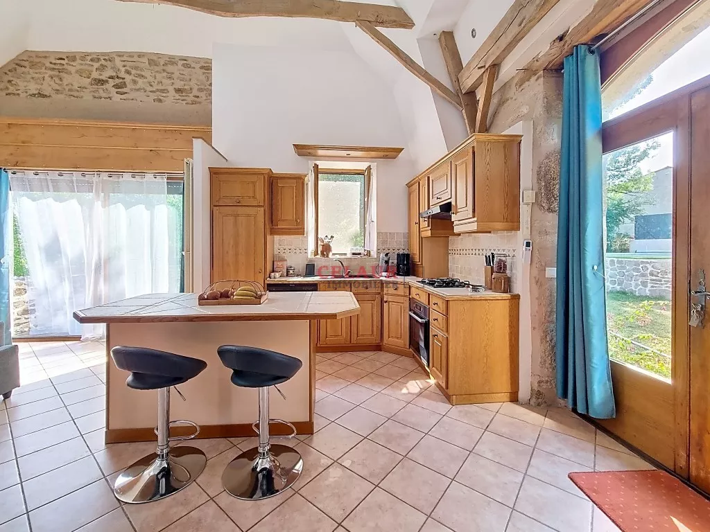 Stone building complex with swimming pool