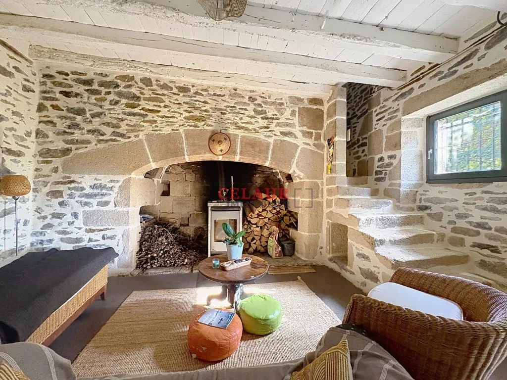 Maison de village en pierre et jardin